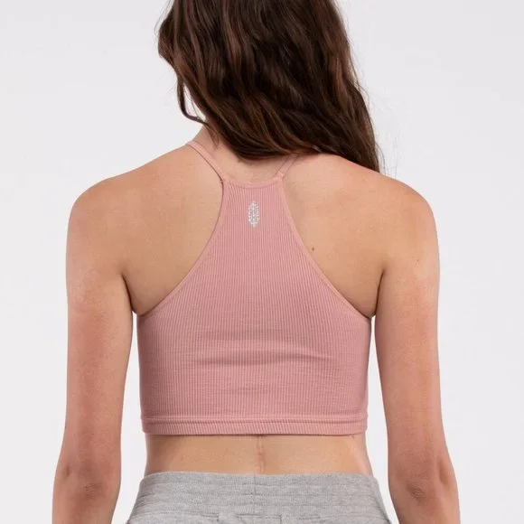 Free People Cropped Run Tank Soft Pink NWT Size M/L - Picture 6 of 6